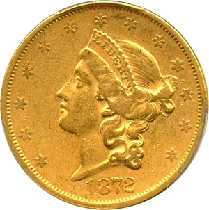 image for: 1872-S $20 PCGS XF45 - No Reserve!