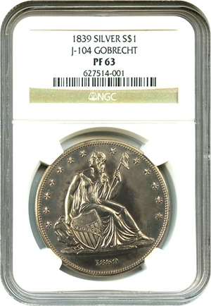 image for: 1839 Gobrecht $1 NGC Proof 63 (J-104 Restrike)