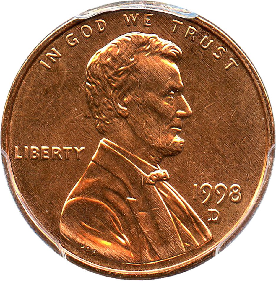 image for: 1998-D 1c PCGS MS66 RD
