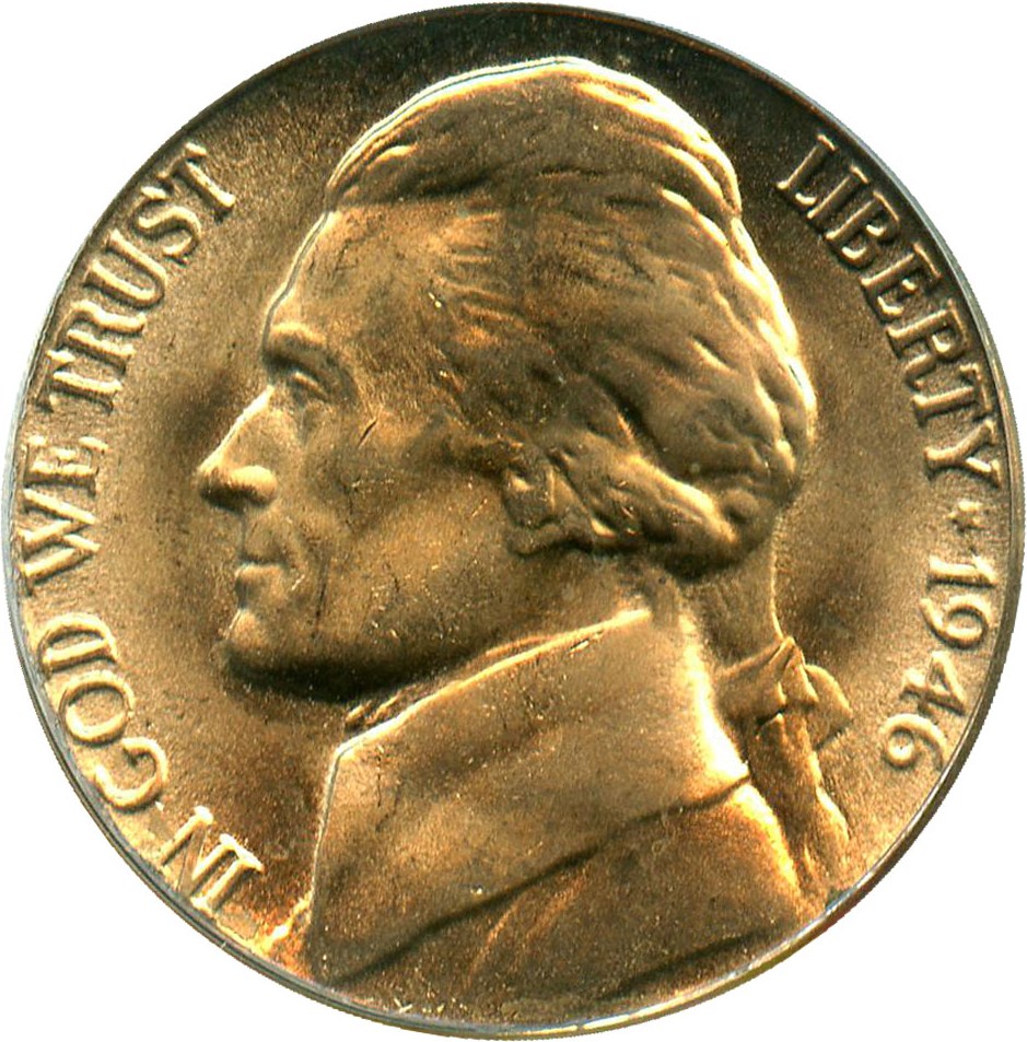 image for: 1946-D 5c PCGS MS66 FS