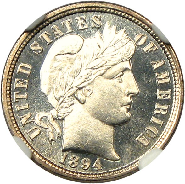 image for: 1894 10c NGC/CAC Proof 65 CAM