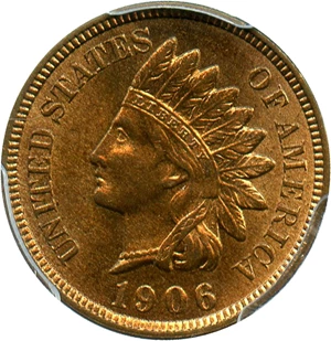image for: 1906 1c PCGS/CAC MS65 RB