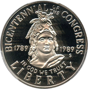 image for: 1989-S Congress 50c PCGS Proof 70 DCAM