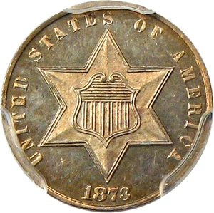 image for: 1873 3cS PCGS/CAC Proof 64 - Scarce Proof Only Issue