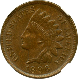 image for: 1896 1c NGC MS63 BN