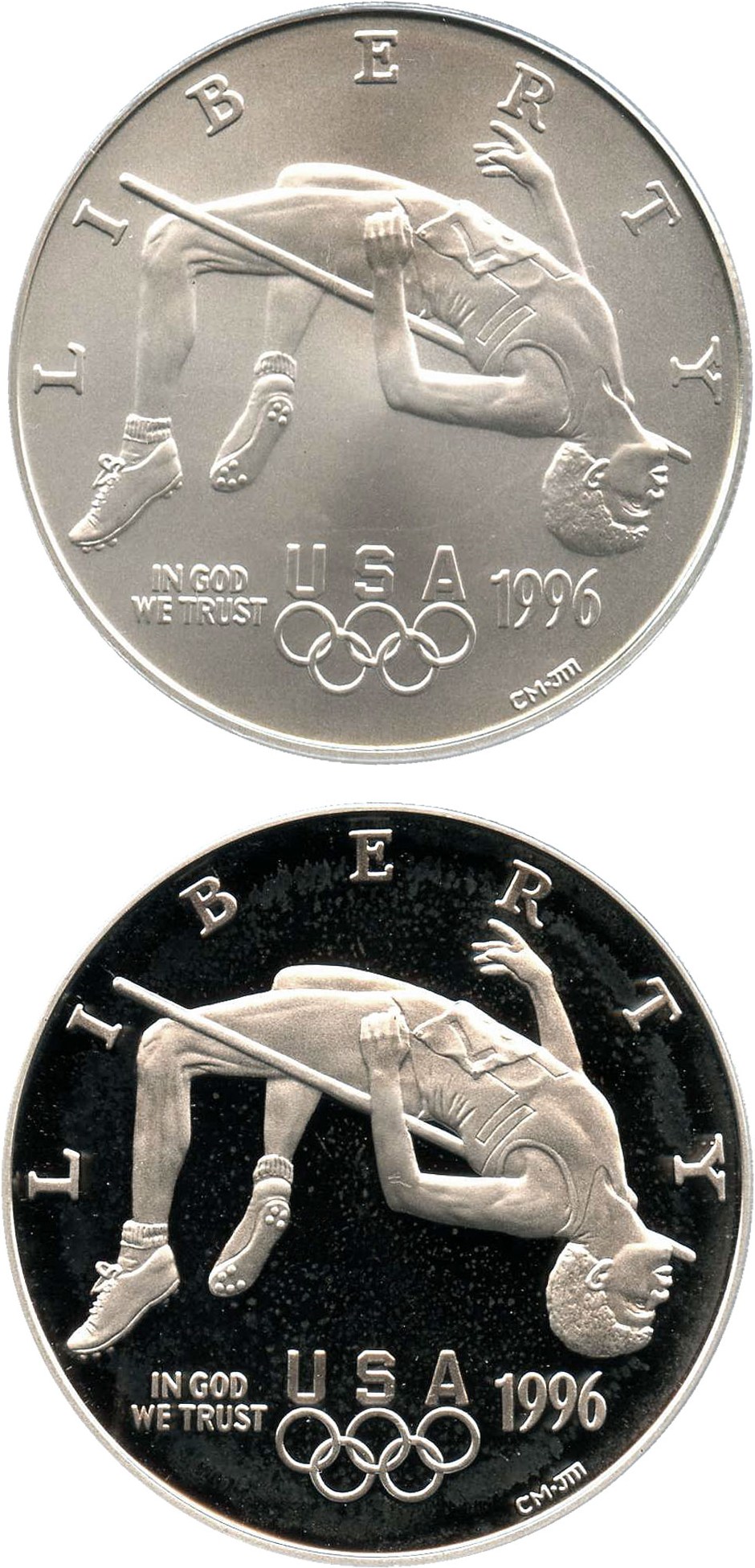 image for: Collector Lot: 1996-D Olympic High Jump $1 PCGS MS/PR69 (2 Coins) - No Reserve!