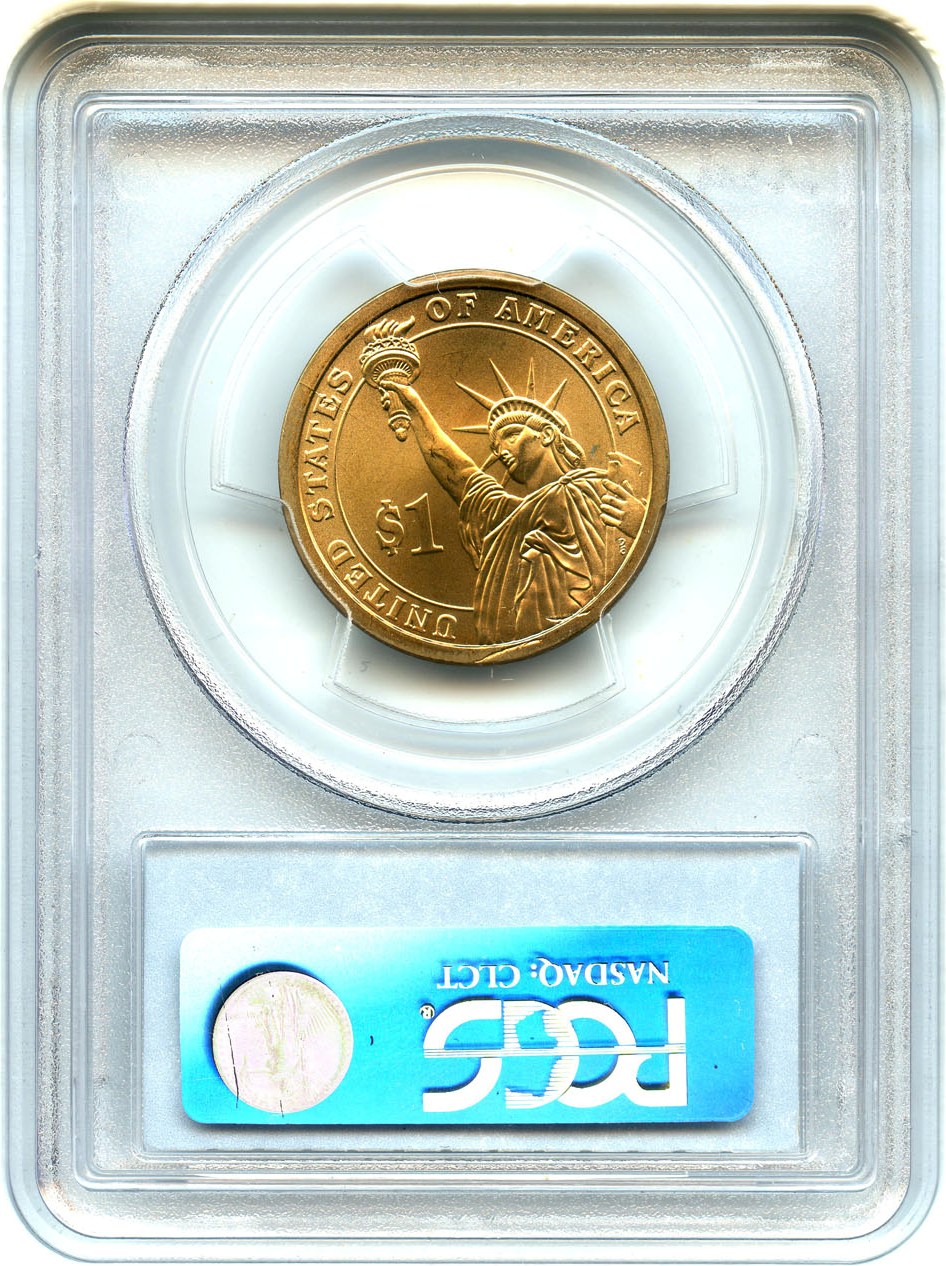 image for: Error: 2008-P John Q. Adams $1 PCGS MS65 (Missing Edge Lettering, Satin Finish)