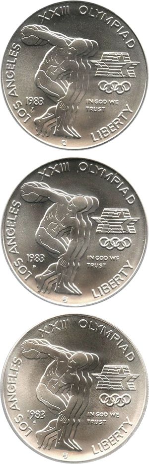 image for: Collector Lot: 1983 Olympic $1 PCGS MS69 (3 Coins) - No Reserve!