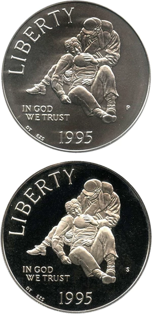 image for: Collector Lot: 1995 Civil War $1 PCGS MS/PR69 DCAM (2 Coins) - No Reserve!