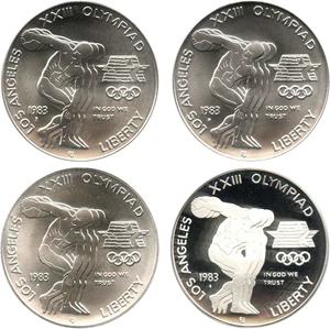 image for: Collector Lot: 1983 Olympic $1 PCGS MS/PR69 DCAM (4 Coins) - No Reserve!