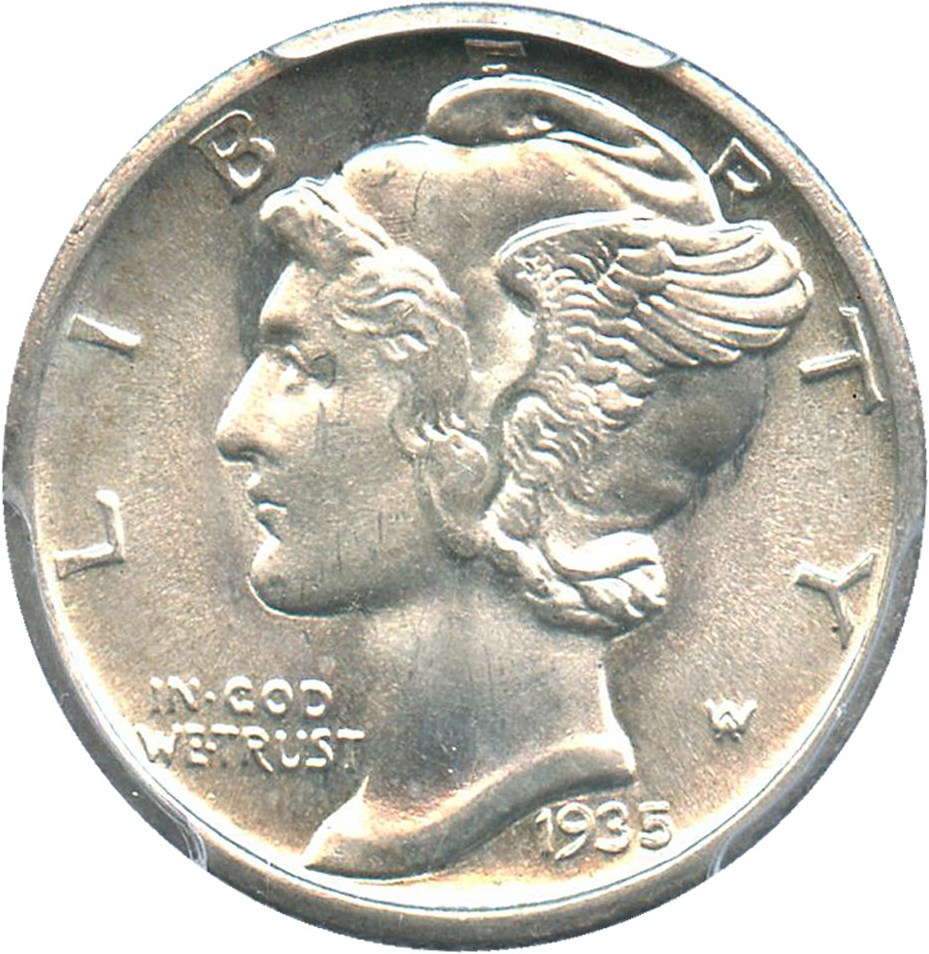 image for: 1935-S 10c PCGS MS64