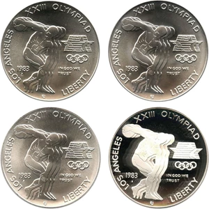 image for: Collector Lot: 1983 Olympic $1 PCGS MS/PR69 DCAM (4 Coins) - No Reserve!