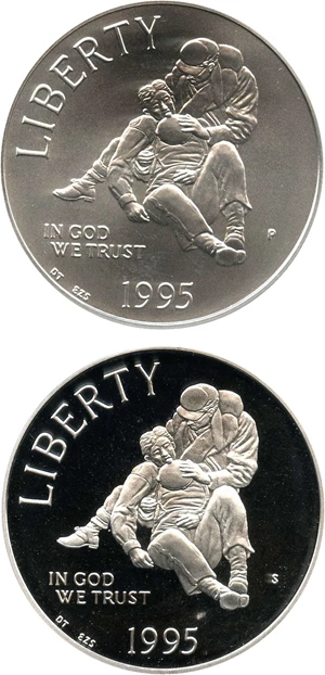 image for: Collector Lot: 1995 Civil War $1 PCGS MS/PR69 DCAM (2 Coins) - No Reserve!