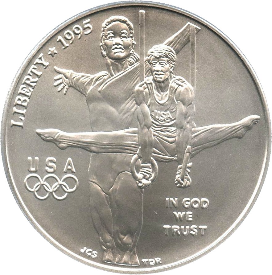 image for: 1995-D Olympic Gymnastics $1 PCGS MS69