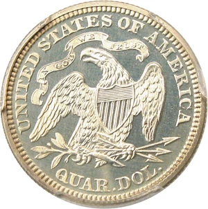 image for: 1872 25c PCGS Proof 64 CAM