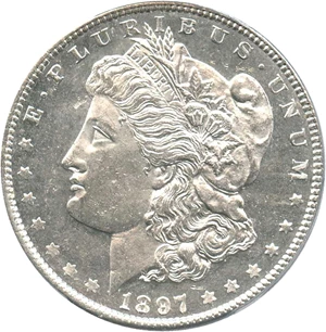 image for: 1897 $1 PCGS MS62 PL