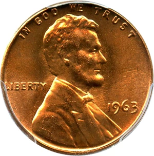 image for: 1963 1c PCGS MS66 RD