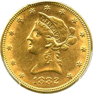 image for: 1882 $10 PCGS MS60 - No Reserve!