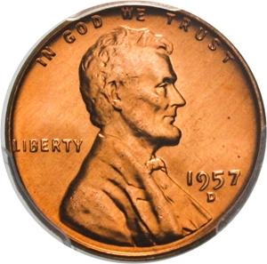 image for: 1957-D 1c PCGS MS67 RD- No Reserve!