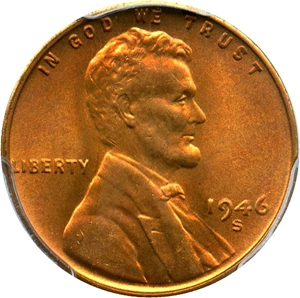 image for: 1946-S 1c PCGS MS67 RD - Registry Quality Red Gem - No Reserve!