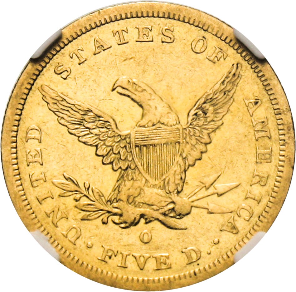 image for: 1842-O $5 NGC XF45 - Rare O-Mint Half Eagle