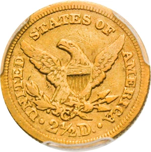 image for: 1851-C $2 1/2 PCGS F15 - Affordable Charlotte Mint Gold