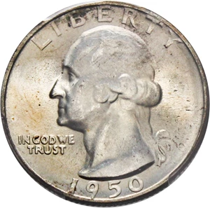 image for: 1950-S/D 25c PCGS MS66+ Rare Variety - Registry Quality