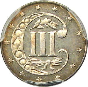 image for: 1860 3cS PCGS/CAC Proof 65 - Low Mintage Trime