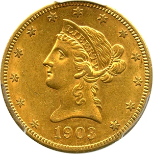 image for: 1903-S $10 PCGS AU58