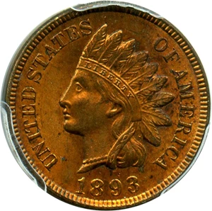 image for: 1893 1c PCGS MS64 RB