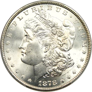 image for: 1878 7TF $1 PCGS MS66 (Reverse of 1878)