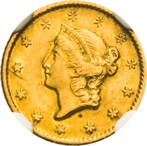 image for: 1849-O G$1 NGC AU58 - Affordable New Orleans Gold