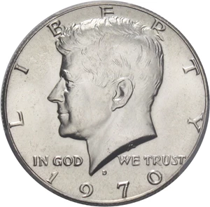 image for: 1970-D 50c PCGS MS66 - Key Date, Especially Tough in High Grade