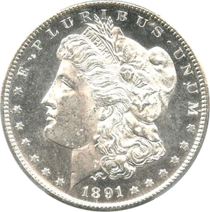 image for: 1891-S $1 PCGS MS64 PL