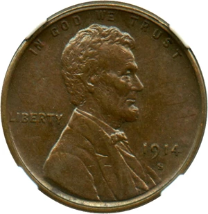 image for: 1914-S 1c NGC AU58