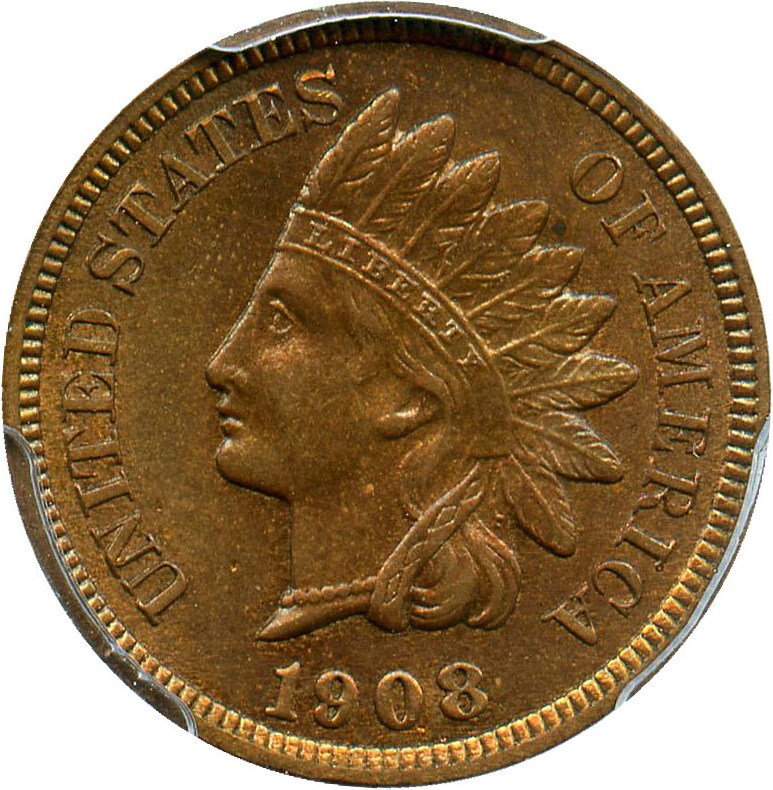image for: 1908 1c PCGS MS64 BN