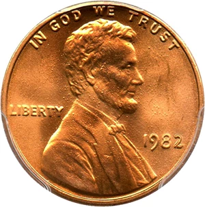 image for: 1982 1c PCGS MS67+ RD (Zinc, Large Date) - No Reserve!