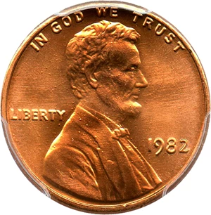 image for: 1982 1c PCGS MS67+ RD (Zinc, Large Date)