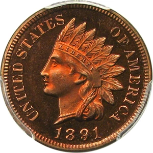 image for: 1891 1c PCGS Proof 65 RD