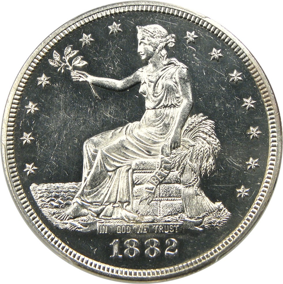 image for: 1882 Trade$ PCGS Proof 62 CAM - Scarce Proof-Only Issue