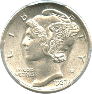 image for: 1923-S 10c PCGS MS63 FB - Key Date with Full Bands