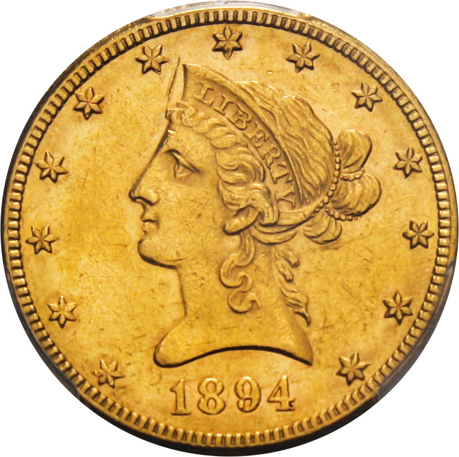 image for: 1894-O $10 PCGS AU55