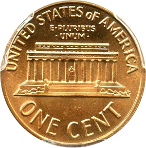 image for: 1972-S 1c PCGS MS66 RD