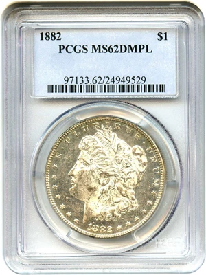 image for: 1882 $1 PCGS MS62 DMPL