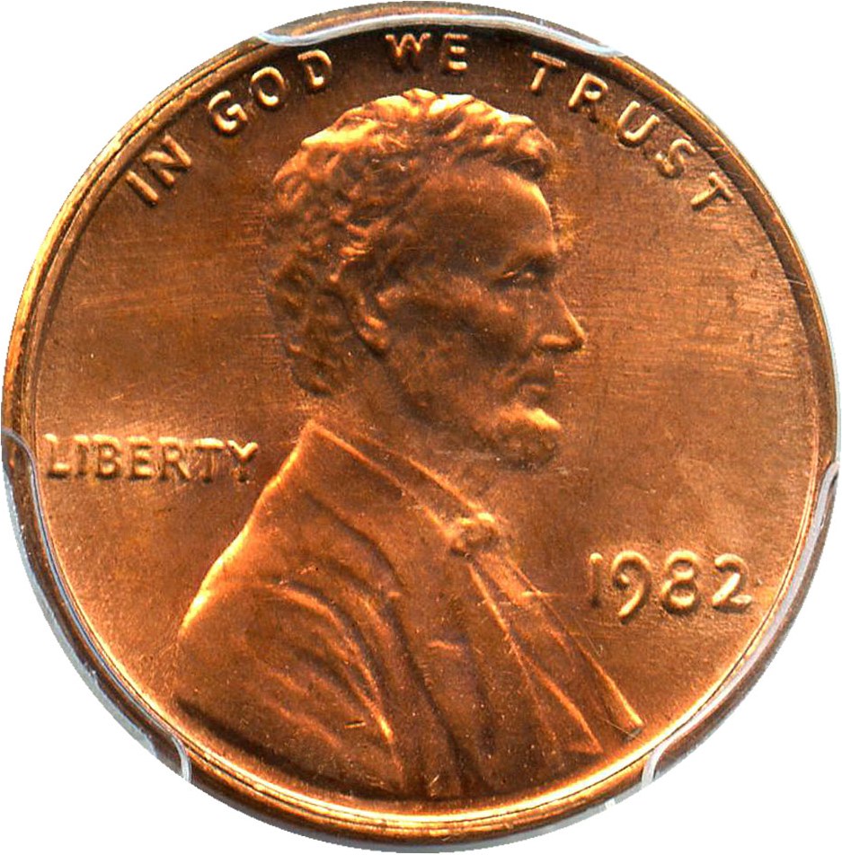 image for: 1982 1c PCGS MS65 RD (Bronze Large Date)