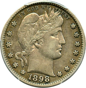 image for: 1898-S 25c PCGS VF35