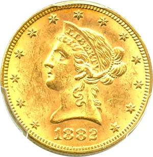 image for: 1882 $10 PCGS MS62 - No Reserve!