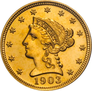 image for: 1903 $2 1/2 PCGS Proof 63 - Affordable Proof Gold