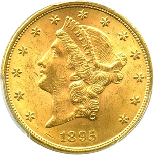 image for: 1895 $20 PCGS MS62+ - No Reserve!