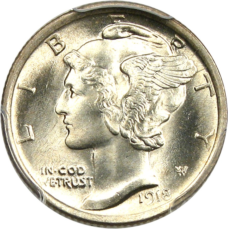 image for: 1918 10c PCGS/CAC MS66 FB - Registry Quality Gem